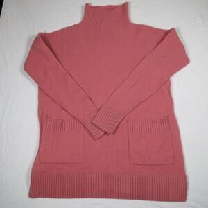 Franco Callegari Womens Merino Wool Pocket Pink Sweater Size Small Classic READ